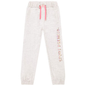 Fleece jogging pants with iridescent text for girl - Orchestra