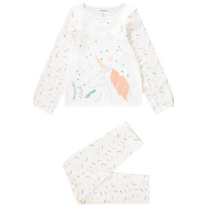 2-piece unicorn jersey pajamas for girls - Orchestra