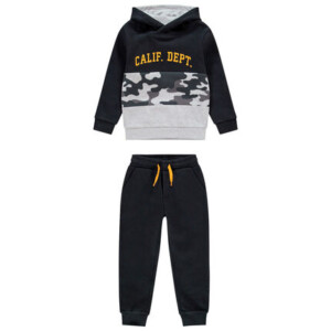 Fleece joggers with placed camouflage pattern - Orchestra