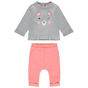 FLEECE JOGGERS WITH RUFFLED ARMHOLES