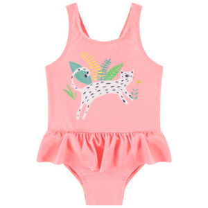 One-piece swimsuit with animal print and flounce - Orchestra