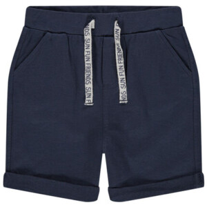 Plain fleece Bermuda shorts with printed cords for baby boy - Orchestra