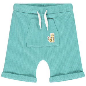 Waffle cotton Bermuda shorts with kangaroo pocket for baby boy - Orchestra