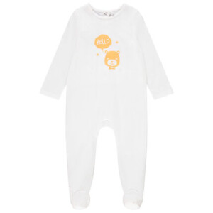 Long-sleeved jersey sleepsuit for baby boy - Orchestra