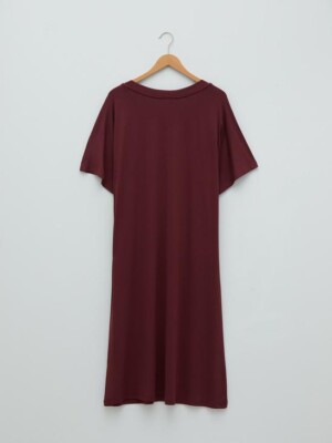 LCW DREAM V Neck Straight Short Sleeve Women Nightdress