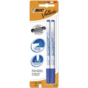 Fine dry erase marker for whiteboard Velleda x2 - BIC
