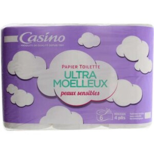 Ultra soft toilet paper sensitive skin 4 ply x6 - CASINO
