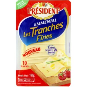 Emmental cheese slice x10 - president
