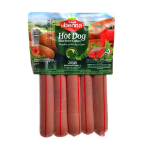 Hot dog cooked turkey sausages 250g - el benna