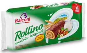 Génoise roulée aux noisettes Rollino Nocciola 222g - BALCONI