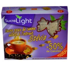 Light brown cane sugar with stevia extract 315g - SUCRE LIGHT