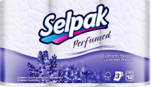 Perfumed toilet paper lavender dream 3 ply x12pcs - SELPAK