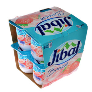 Strawberry stirred yogurt 8x110g - JIBAL