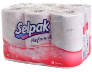 Powder scented toilet paper 3 ply x12pcs - SELPAK