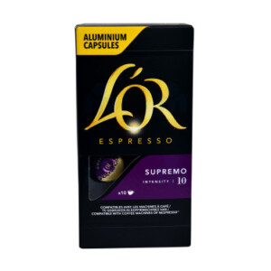 Espresso coffee capsules supremo x10 52g - L'OR