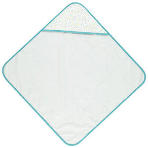 Cotton bath cape with polka dot hood for baby boy - Orchestra