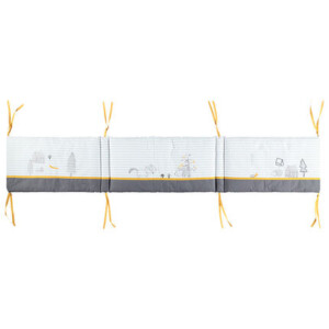 Bed bumper in cotton poplin pattern Animals of the forest - Prémaman