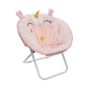 Folding fabric armchair - Unicorn - Pink - Atmosphera