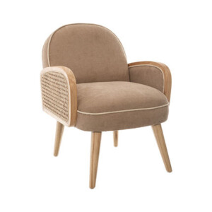 Children's cane armchair - Taupe - Atmosphera