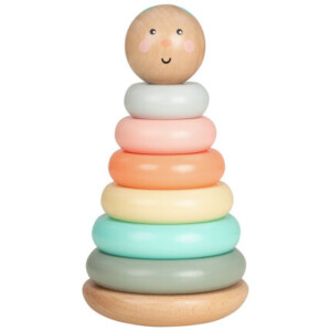 Wooden stacking tower toy Crazy Colors - Prémaman