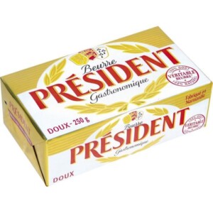 Unsalted butter in 200g wafer - PRESIDENT