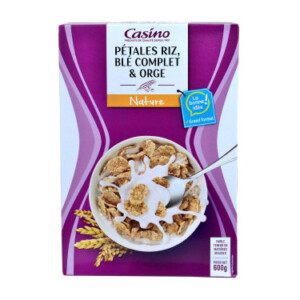 Rice flakes, whole wheat and plain barley 600g - CASINO