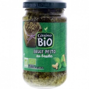 Organic basil pesto sauce 190g - CASINO