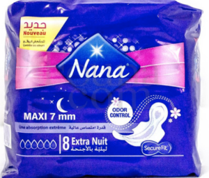 Maxi extra night sanitary napkins x8pcs - NANA